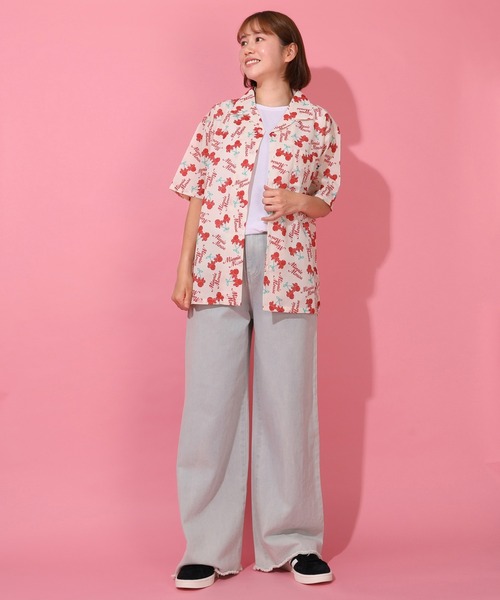 Disney(ディズニー)の「親子お揃い ディズニー チェリー総柄シャツ 1748A(シャツ/ブラウス・レディース・オフホワイト・ユニセックスL/ユニセックスS/ユニセックスM)」の12枚目の写真