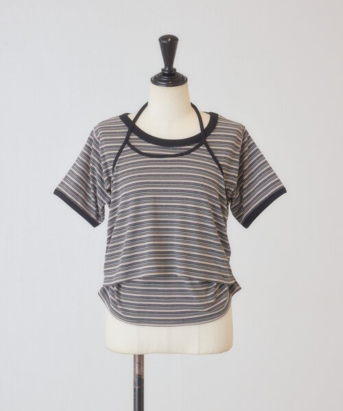 Kastane(カスタネ)の「【一部店舗限定】B ホルターネックボーダーTEE(Tシャツ/カットソー・レディース・ブラウン/ネイビー/ブラック・FREE)」の17枚目の写真