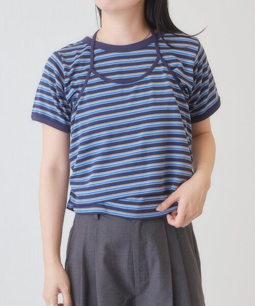 Kastane(カスタネ)の「【一部店舗限定】B ホルターネックボーダーTEE(Tシャツ/カットソー・レディース・ブラウン/ネイビー/ブラック・FREE)」の22枚目の写真