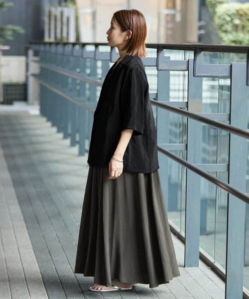 IENA（イエナ）の「《追加/接触冷感》ウォッシャブル シアーショートスリーブジャケット（テーラードジャケット・レディース・ブラウン/ブラック/ピンク・36/38）」の15枚目の写真
