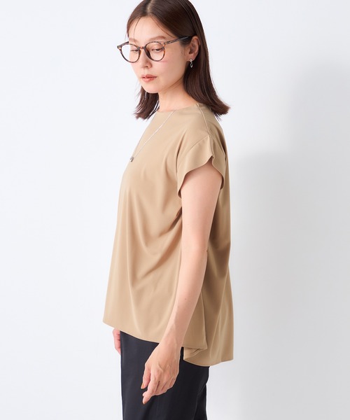 GALLORIA(ギャローリア)の「【接触冷感・UVカット】肩タックネックレス付プルオーバー(Tシャツ/カットソー・レディース・ネイビー/ブルー/ブラウン・L/M/S/LL)」の12枚目の写真