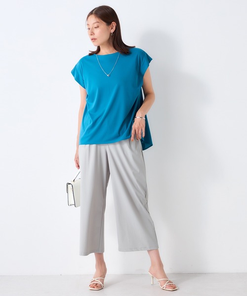 GALLORIA(ギャローリア)の「【接触冷感・UVカット】肩タックネックレス付プルオーバー(Tシャツ/カットソー・レディース・ネイビー/ブルー/ブラウン・L/M/S/LL)」の8枚目の写真