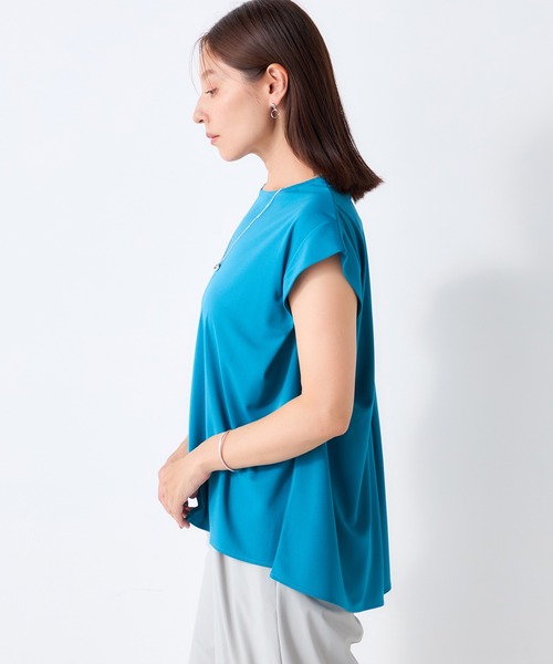 GALLORIA(ギャローリア)の「【接触冷感・UVカット】肩タックネックレス付プルオーバー(Tシャツ/カットソー・レディース・ネイビー/ブルー/ブラウン・L/M/S/LL)」の10枚目の写真