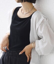 〈手洗い可能〉ミニシャギー 前後 2WAY スクエア ニット タンク