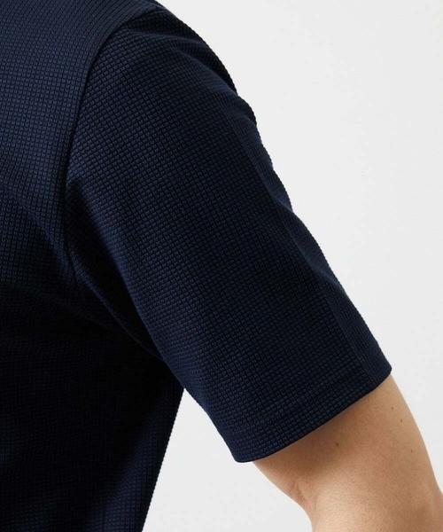 MICHEL KLEIN HOMME   （ミッシェルクランオム）の「《日本製》ブロックヘンリーネック半袖カットソー（Tシャツ/カットソー・メンズ・アイボリー/ネイビー/パープル・MEDIUM/LARGE/X-LARGE）」の10枚目の写真