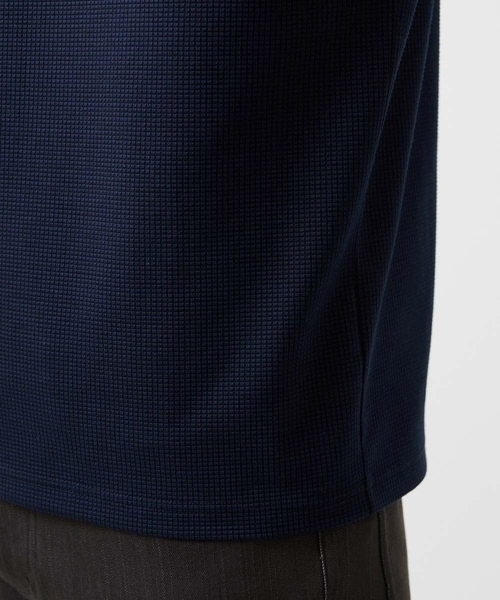 MICHEL KLEIN HOMME   （ミッシェルクランオム）の「《日本製》ブロックヘンリーネック半袖カットソー（Tシャツ/カットソー・メンズ・アイボリー/ネイビー/パープル・MEDIUM/LARGE/X-LARGE）」の11枚目の写真