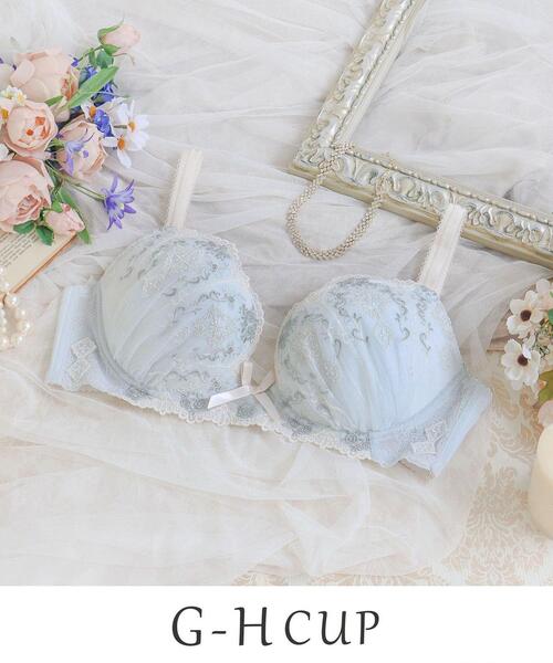 Risa Magli(リサマリ)の「ブライア ブラジャー (G-H) <Glamor Bra/サイドすっきりタイプ>(ブラジャー・レディース・ブルー/ベビーピンク/ネイビー・G70/G65/H75/H70/H65/G80/G75)」の3枚目の写真