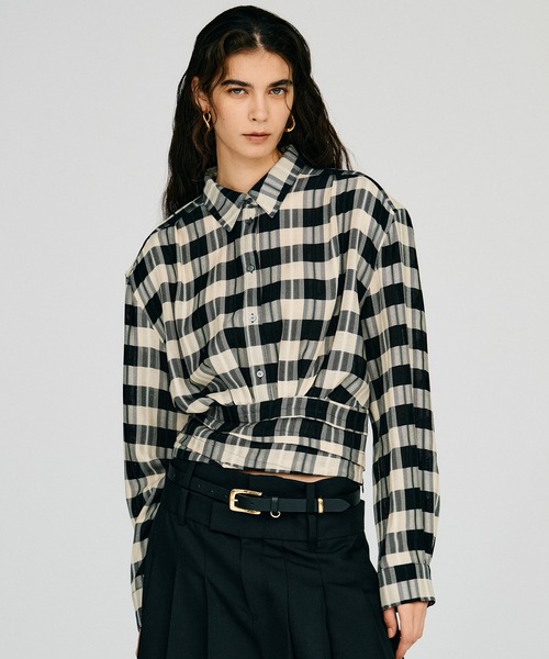 PRANK PROJECT（プランクプロジェクト）の「【2026Autumn Pre-Order】ホールドウエストチェックシャツ / Hold Waist Check Shirt（シャツ/ブラウス・レディース・マルチ・FREE）」の3枚目の写真