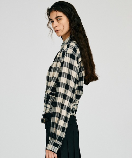 PRANK PROJECT（プランクプロジェクト）の「【2026Autumn Pre-Order】ホールドウエストチェックシャツ / Hold Waist Check Shirt（シャツ/ブラウス・レディース・マルチ・FREE）」の4枚目の写真