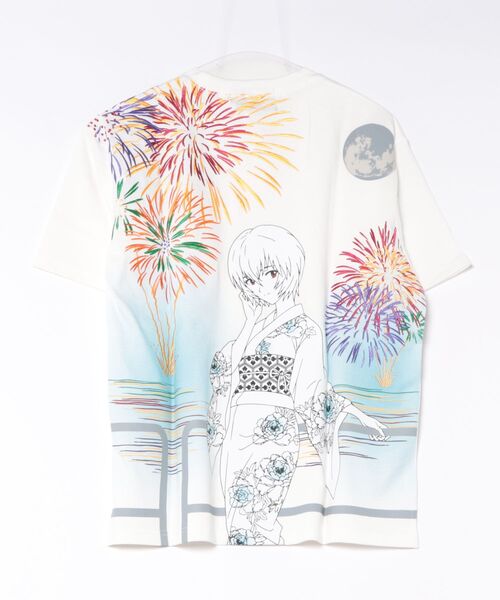 PANDIESTA（パンディエスタ）の「EVANGELION×錦 / ヱヴァンゲリヲン×ニシキ　レイ花火Tシャツ(M2)（Tシャツ/カットソー・メンズ・ブラック/ホワイト・M/XL/XXL/L）」の20枚目の写真