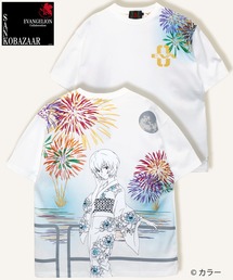 PANDIESTA（パンディエスタ）の「EVANGELION×錦 / ヱヴァンゲリヲン×ニシキ　レイ花火Tシャツ(M2)（Tシャツ/カットソー）」