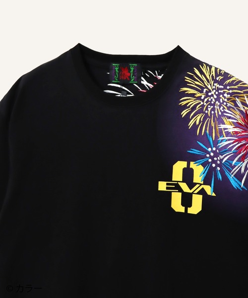 PANDIESTA（パンディエスタ）の「EVANGELION×錦 / ヱヴァンゲリヲン×ニシキ　レイ花火Tシャツ(M2)（Tシャツ/カットソー・メンズ・ブラック/ホワイト・M/XL/XXL/L）」の5枚目の写真