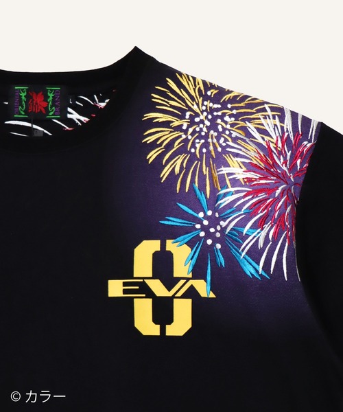 PANDIESTA（パンディエスタ）の「EVANGELION×錦 / ヱヴァンゲリヲン×ニシキ　レイ花火Tシャツ(M2)（Tシャツ/カットソー・メンズ・ブラック/ホワイト・M/XL/XXL/L）」の6枚目の写真