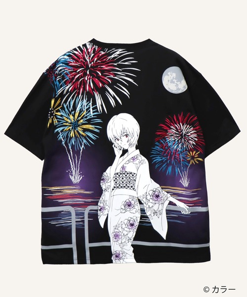 PANDIESTA（パンディエスタ）の「EVANGELION×錦 / ヱヴァンゲリヲン×ニシキ　レイ花火Tシャツ(M2)（Tシャツ/カットソー・メンズ・ブラック/ホワイト・M/XL/XXL/L）」の7枚目の写真
