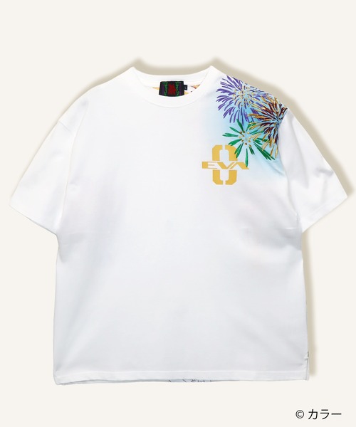 PANDIESTA（パンディエスタ）の「EVANGELION×錦 / ヱヴァンゲリヲン×ニシキ　レイ花火Tシャツ(M2)（Tシャツ/カットソー・メンズ・ブラック/ホワイト・M/XL/XXL/L）」の11枚目の写真