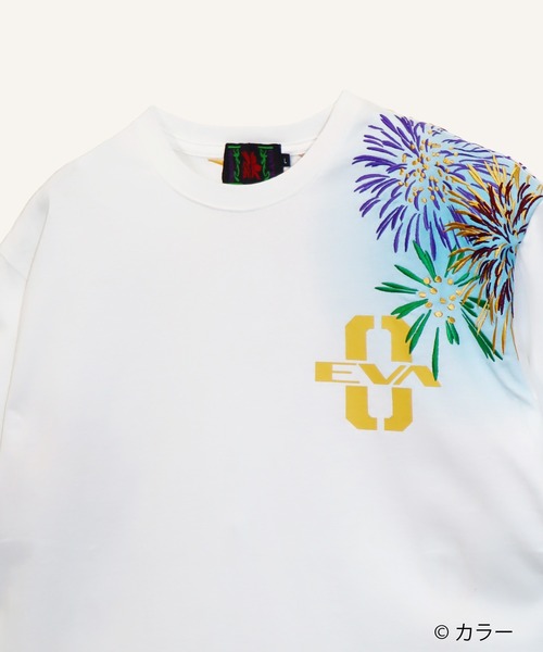 PANDIESTA（パンディエスタ）の「EVANGELION×錦 / ヱヴァンゲリヲン×ニシキ　レイ花火Tシャツ(M2)（Tシャツ/カットソー・メンズ・ブラック/ホワイト・M/XL/XXL/L）」の12枚目の写真