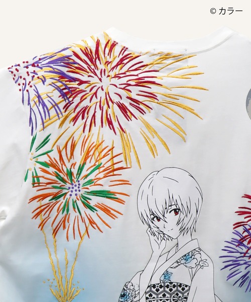 PANDIESTA（パンディエスタ）の「EVANGELION×錦 / ヱヴァンゲリヲン×ニシキ　レイ花火Tシャツ(M2)（Tシャツ/カットソー・メンズ・ブラック/ホワイト・M/XL/XXL/L）」の16枚目の写真