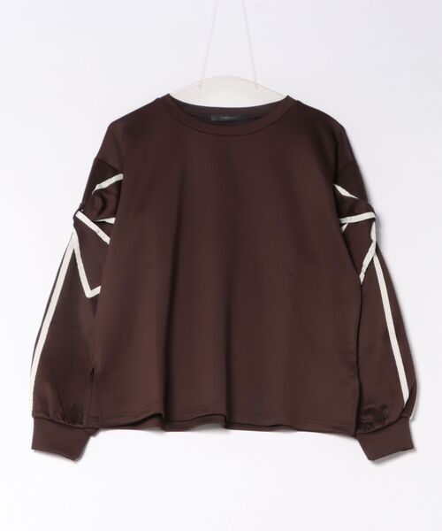 INTERPLANET(インタープラネット)の「袖リボンモチーフデザインプルオーバー(Tシャツ/カットソー・レディース・ブラウン/アイボリー/ブラック・FREE)」の13枚目の写真