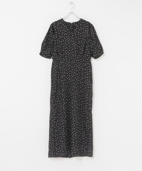 URBAN RESEARCH ROSSO WOMEN(アーバンリサーチ ロッソ)の「『WEB限定』Vネックストレートフラワープリントワンピース(ワンピース・レディース・ブラウン/ブラック・FREE)」の7枚目の写真