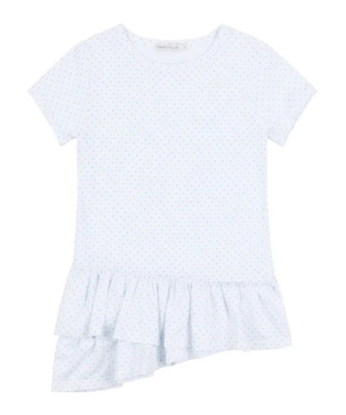 FANCY CLUB(ファンシークラブ)の「FANCY CLUB/ファンシークラブ Frill Layered Dot Tee レイヤード Tシャツ 夏物 夏服(Tシャツ/カットソー・レディース・ホワイト・ONE SIZE)」の1枚目の写真