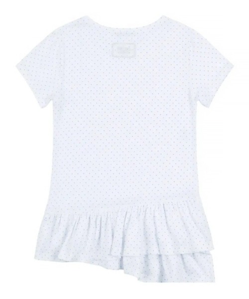 FANCY CLUB(ファンシークラブ)の「FANCY CLUB/ファンシークラブ Frill Layered Dot Tee レイヤード Tシャツ 夏物 夏服(Tシャツ/カットソー・レディース・ホワイト・ONE SIZE)」の2枚目の写真
