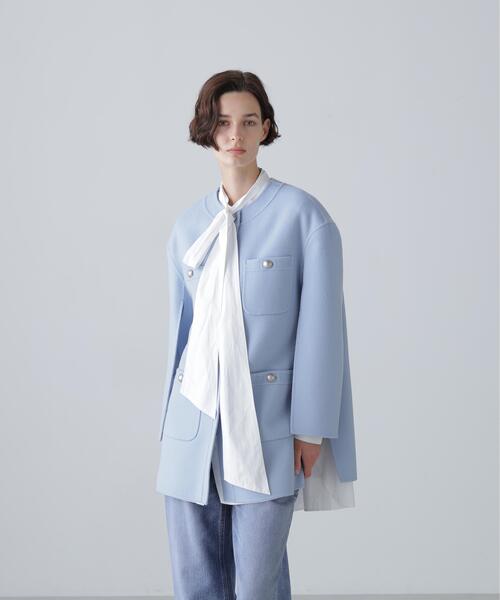 ADORE ルチアーナ ノーカラー リバーコート カシミヤ 38サイズ 