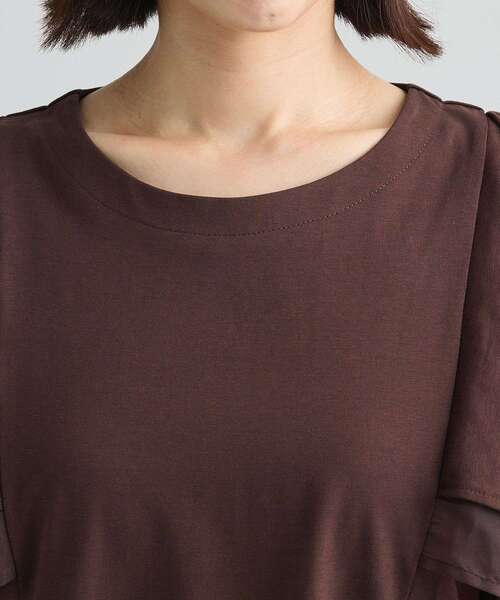 Green Parks(グリーンパークス)の「イレギュラースリーブカットプルオーバー(Tシャツ/カットソー・レディース・ベージュ/ブラック/ブラウン/ホワイト・FREE)」の22枚目の写真