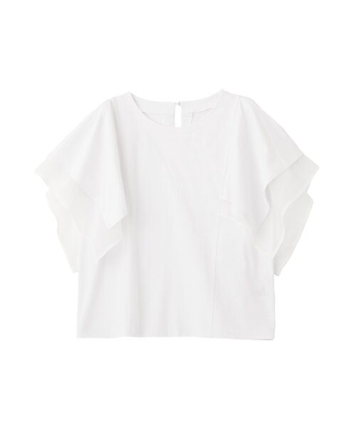 Green Parks(グリーンパークス)の「イレギュラースリーブカットプルオーバー(Tシャツ/カットソー・レディース・ベージュ/ブラック/ブラウン/ホワイト・FREE)」の11枚目の写真