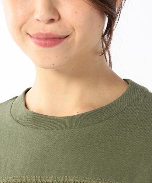 coen(コーエン)の「【Market】フリンジ7分袖プルオーバー(Tシャツ/カットソー・レディース・オフホワイト/オリーブ・MEDIUM/LARGE)」の6枚目の写真
