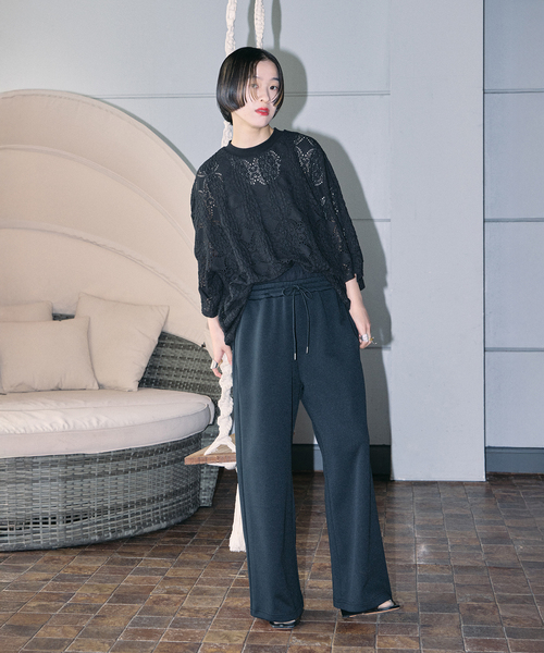 CITYSHOP（シティーショップ）の「《追加5》LACE Tシャツ（Tシャツ/カットソー・レディース・ブラック/ホワイト・FREE）」の13枚目の写真