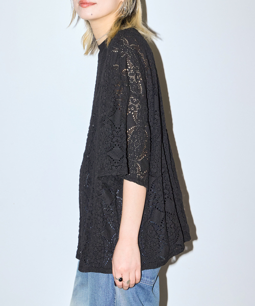 CITYSHOP（シティーショップ）の「《追加5》LACE Tシャツ（Tシャツ/カットソー・レディース・ブラック/ホワイト・FREE）」の15枚目の写真