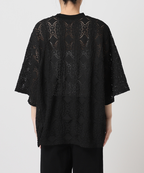 CITYSHOP（シティーショップ）の「《追加5》LACE Tシャツ（Tシャツ/カットソー・レディース・ブラック/ホワイト・FREE）」の5枚目の写真