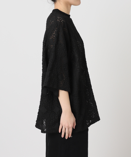 CITYSHOP（シティーショップ）の「《追加5》LACE Tシャツ（Tシャツ/カットソー・レディース・ブラック/ホワイト・FREE）」の6枚目の写真