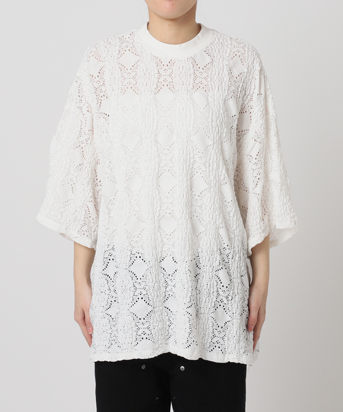 CITYSHOP（シティーショップ）の「《追加5》LACE Tシャツ（Tシャツ/カットソー・レディース・ブラック/ホワイト・FREE）」の10枚目の写真