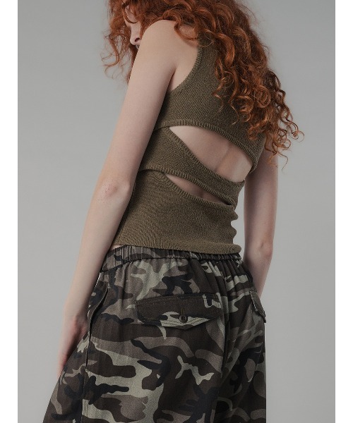 ELCHELE(エルチェレ)の「CAMOUFLAGE CAGO PANTS(デニムパンツ・レディース・グレー/カーキ・38/36)」の8枚目の写真
