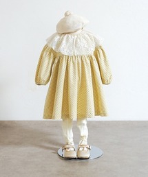 10mois（ディモワ）の「【10mois(ディモワ)】ドットLace襟ドレス 80・90・100cm（ドレス）」