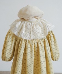 10mois（ディモワ）の「【10mois(ディモワ)】ドットLace襟ドレス 80・90・100cm（ドレス）」
