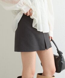 起毛スリットミニスカパン