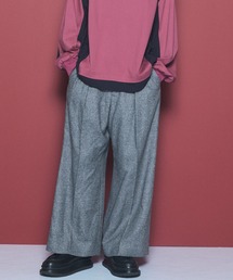 《UNISEX》【Italian Dead Stock Fabric】Two-Tuck Prime-Wide Trousers/【イタリアンデッドストックファブリック】2タックプライムワイドスラックス【MAISON SPECIAL/メゾンスペシャル】■セットアップ対応■