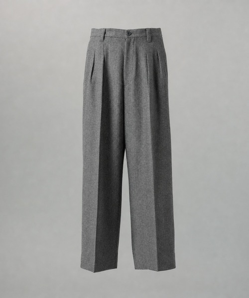 MAISON SPECIAL(メゾンスペシャル)の「《UNISEX》【Italian Dead Stock Fabric】Two-Tuck Prime-Wide Trousers/【イタリアンデッドストックファブリック】2タックプライムワイドスラックス【MAISON SPECIAL/メゾンスペシャル】■セットアップ対応■(スラックス・メンズ・ブラウン/ベージュ/ブラック/ダークネイビー/グレイッシュベージュ/グレー・1/0/2)」の3枚目の写真