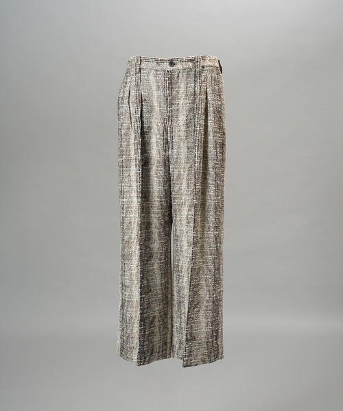 MAISON SPECIAL(メゾンスペシャル)の「《UNISEX》【Italian Dead Stock Fabric】Two-Tuck Prime-Wide Trousers/【イタリアンデッドストックファブリック】2タックプライムワイドスラックス【MAISON SPECIAL/メゾンスペシャル】■セットアップ対応■(スラックス・メンズ・ブラウン/ベージュ/ブラック/ダークネイビー/グレイッシュベージュ/グレー・1/0/2)」の5枚目の写真