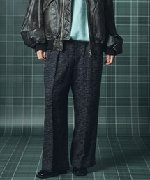 《UNISEX》【Italian Dead Stock Fabric】Two-Tuck Prime-Wide Trousers/【イタリアンデッドストックファブリック】2タックプライムワイドスラックス【MAISON SPECIAL/メゾンスペシャル】■セットアップ対応■