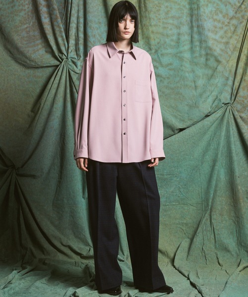 MAISON SPECIAL(メゾンスペシャル)の「《UNISEX》【Italian Dead Stock Fabric】Two-Tuck Prime-Wide Trousers/【イタリアンデッドストックファブリック】2タックプライムワイドスラックス【MAISON SPECIAL/メゾンスペシャル】■セットアップ対応■(スラックス・メンズ・ブラウン/ベージュ/ブラック/ダークネイビー/グレイッシュベージュ/グレー・1/0/2)」の11枚目の写真