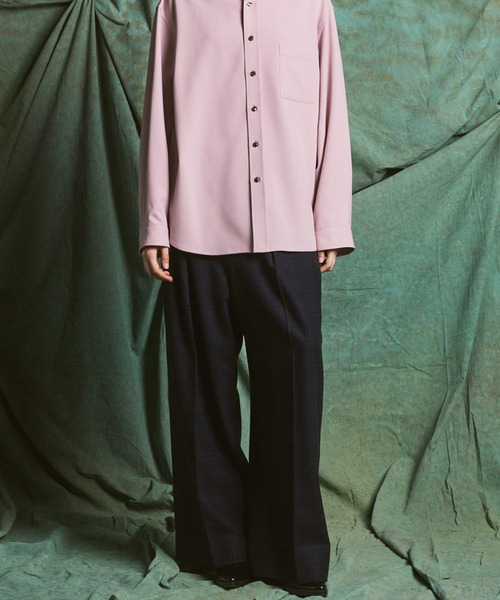 MAISON SPECIAL(メゾンスペシャル)の「《UNISEX》【Italian Dead Stock Fabric】Two-Tuck Prime-Wide Trousers/【イタリアンデッドストックファブリック】2タックプライムワイドスラックス【MAISON SPECIAL/メゾンスペシャル】■セットアップ対応■(スラックス・メンズ・ブラウン/ベージュ/ブラック/ダークネイビー/グレイッシュベージュ/グレー・1/0/2)」の19枚目の写真