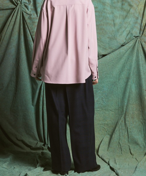 MAISON SPECIAL(メゾンスペシャル)の「《UNISEX》【Italian Dead Stock Fabric】Two-Tuck Prime-Wide Trousers/【イタリアンデッドストックファブリック】2タックプライムワイドスラックス【MAISON SPECIAL/メゾンスペシャル】■セットアップ対応■(スラックス・メンズ・ブラウン/ベージュ/ブラック/ダークネイビー/グレイッシュベージュ/グレー・1/0/2)」の21枚目の写真