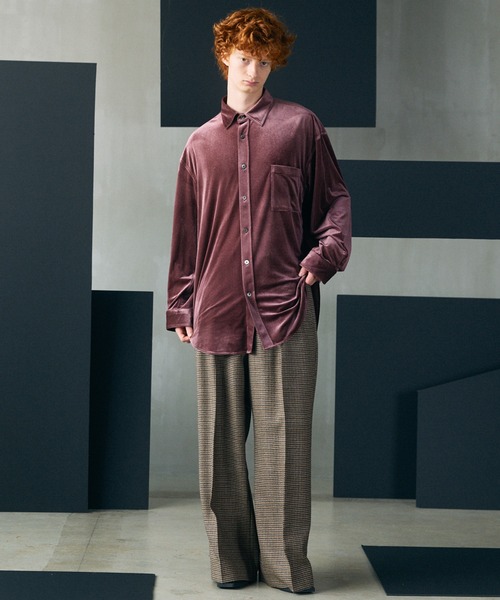 MAISON SPECIAL(メゾンスペシャル)の「《UNISEX》【Italian Dead Stock Fabric】Two-Tuck Prime-Wide Trousers/【イタリアンデッドストックファブリック】2タックプライムワイドスラックス【MAISON SPECIAL/メゾンスペシャル】■セットアップ対応■(スラックス・メンズ・ブラウン/ベージュ/ブラック/ダークネイビー/グレイッシュベージュ/グレー・1/0/2)」の7枚目の写真