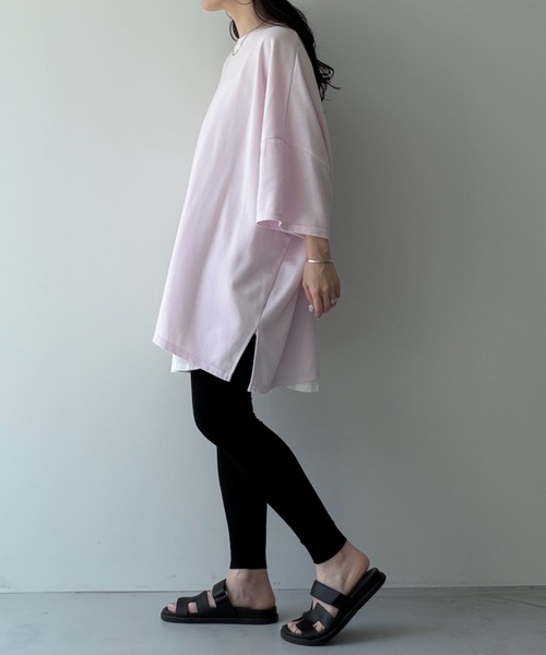 wee9s(ウィークス)の「daily rib leggings(その他パンツ・レディース・グレー/ブラック・size1/size2)」の5枚目の写真