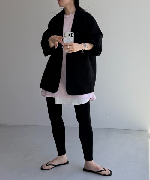 wee9s(ウィークス)の「daily rib leggings(その他パンツ・レディース・グレー/ブラック・size1/size2)」の15枚目の写真