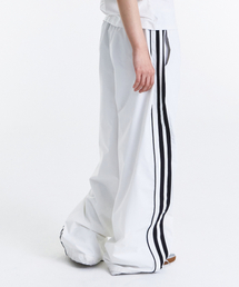 Layer Side Line Track Pants (White)