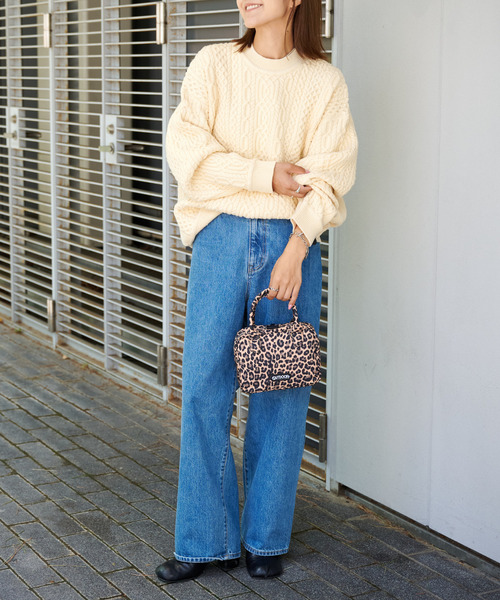 OUTDOOR PRODUCTS（アウトドアプロダクツ）の「FISHERMAN’S SWEATER（ニット/セーター・レディース・ブラウン/アイボリー・FREE）」の8枚目の写真